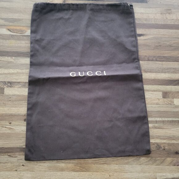 GUCCI 12 x 17.5" Brown Draw String Travel Protection/Dust Cover Bag - Picture 7 of 8
